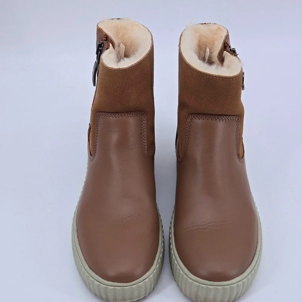 Pajar‎ Canada Janie 2.0 Waterproof Platform Shearling Boot Brown Sz 7 38